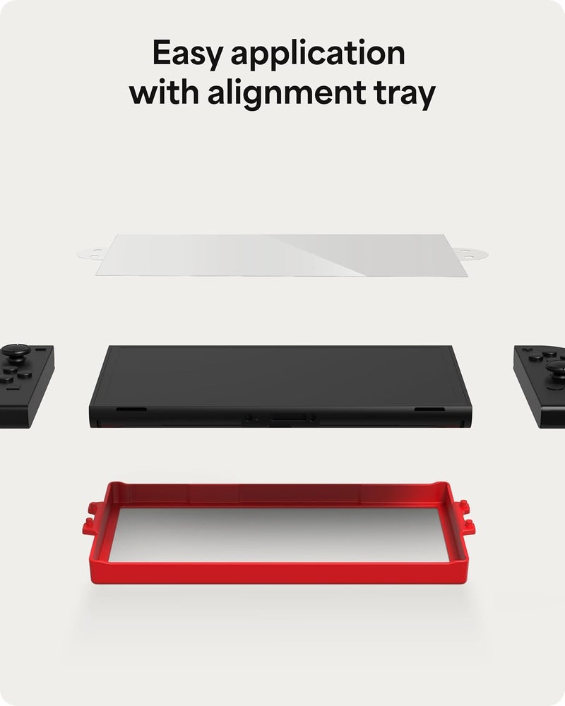 ZAGG Glass+ Nintendo Switch 2 Screen Protector – 3X Stronger Tempered Glass with Reinforced Edges, Scratch & Smudge Resistant, InvisibleShield, Easy Installation, Smooth Touch - Image 5
